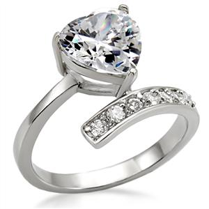 4.35CT CZ HEART STAINLESS STEEL RING-6 sizes